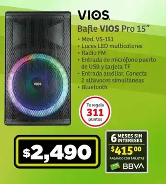 Soriana Súper Bafte VIOS Pro 15" oferta