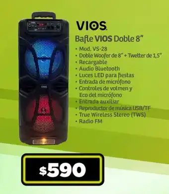 Soriana Súper Bafle VIOS Doble 8" oferta