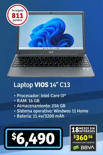 Soriana Súper Laptop VIOS 14″ C13 oferta