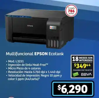 Soriana Súper Multifuncional EPSON Ecotank oferta