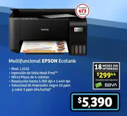 Soriana Súper Multifuncional EPSON Ecotank oferta