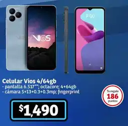 Soriana Súper Celular Vios 4/64gb oferta