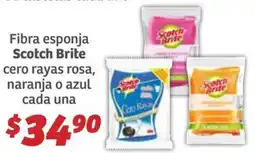 Soriana Híper Scotch brite fibra esponja oferta