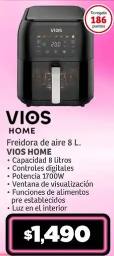 Soriana Súper Freidora de aire 8 L VIOS HOME oferta