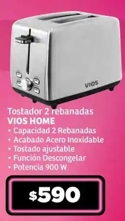 Soriana Súper Tostador 2 rebanadas VIOS HOME oferta