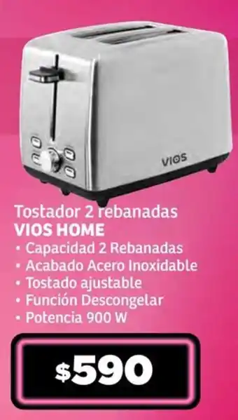 Soriana Súper Tostador 2 rebanadas VIOS HOME oferta