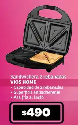 Soriana Súper Sandwichera 2 rebanadas VIOS HOME oferta