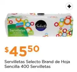 Chedraui Servilletas Selecto Brand de Hoja Sencilla oferta