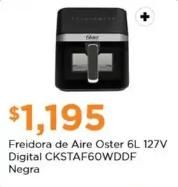 Chedraui Freidora de Aire Oster 6L 127V Digital CKSTAF60WDDF Negra oferta