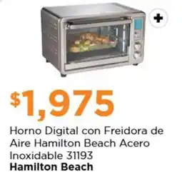 Chedraui Horno Digital con Freidora de Aire Hamilton Beach Acero Inoxidable 31193 oferta