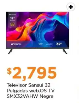 Chedraui Televisor Sansui 32 Pulgadas web.OS TV SMX32VAHW Negra oferta