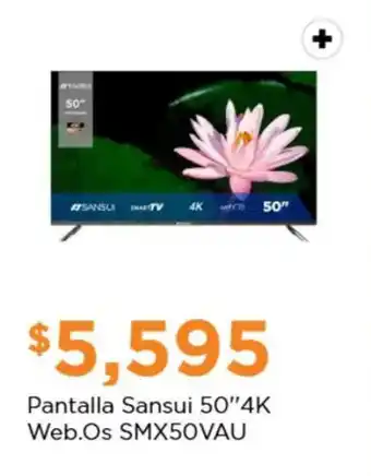 Chedraui Pantalla Sansui 50″4K Web.Os SMX50VAU oferta