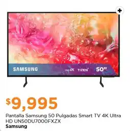 Chedraui Pantalla Samsung 50 Pulgadas Smart TV 4K Ultra HD UN50DU7000FXZX oferta