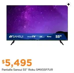 Chedraui Pantalla Sansui 55" Roku SMX55P7UR oferta