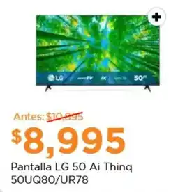 Chedraui Pantalla LG 50 Ai Thing 50UQ80/UR78 oferta