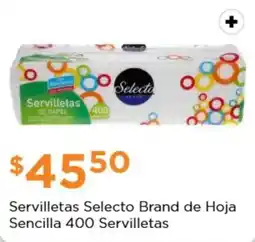 Chedraui Servilletas Selecto Brand de Hoja Sencilla oferta