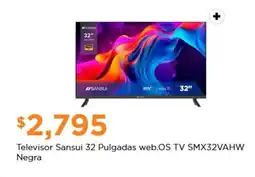 Chedraui Televisor Sansui 32 Pulgadas web.OS TV SMX32VAHW Negra oferta