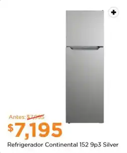 Chedraui Refrigerador Continental 152 9p3 Silver oferta