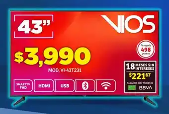 Soriana Mercado Vios MOD. VI-43T231 oferta