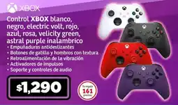 Soriana Mercado Control XBOX blanco, negro, electric volt, rojo, azul, rosa, velicity green, astral purple inalambrico oferta