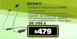 Soriana Mercado Audífonos Inalámbricos SONY Mod. WI-C100/B oferta