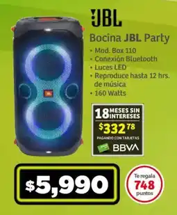 Soriana Mercado Bocina JBL Party Mod. Box 110 oferta