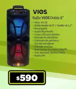 Soriana Mercado Bafle VIOS Doble 8" Mod. VS-28 oferta