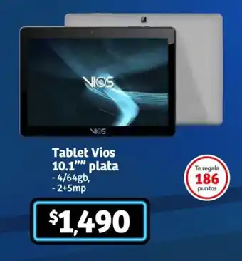 Soriana Mercado Tablet Vios 10.1" plata oferta