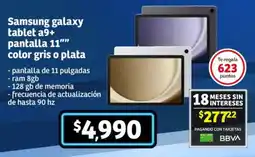 Soriana Mercado Samsung galaxy tablet a9+ pantalla 11" color gris o plata oferta