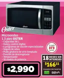 Soriana Mercado Microondas 1.3 pies OSTER oferta