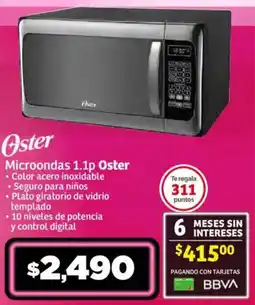 Soriana Mercado Microondas 1.1p Oster oferta