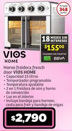 Soriana Mercado Horno freidora french door VIOS HOME oferta