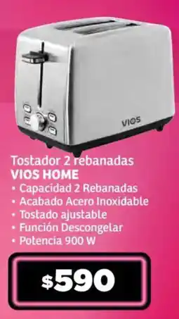 Soriana Mercado Tostador 2 rebanadas VIOS HOME oferta