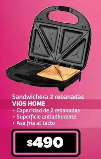 Soriana Mercado Sandwichera 2 rebanadas VIOS HOME oferta