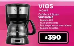 Soriana Mercado Cafetera 4 tazas VIÓS HOME oferta