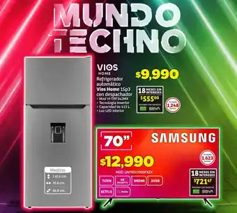 Soriana Híper Refrigerador automático Vios Home 15p3 con despachador oferta