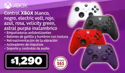 Soriana Híper Control XBOX blanco, negro, electric volt, rojo, azul, rosa, velicity green, astral purple inalambrico oferta