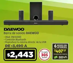 Soriana Híper Barra de sonido DAEWOO Mod. DW3288S oferta