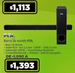 Soriana Híper Barra de sonido FOL Mod. FS-M228L oferta