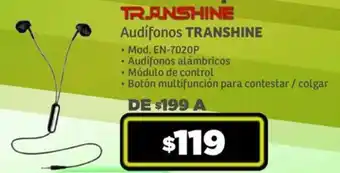 Soriana Híper Audífonos TRANSHINE oferta