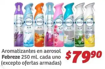 Soriana Híper Febreze aromatizantes en aerosol oferta