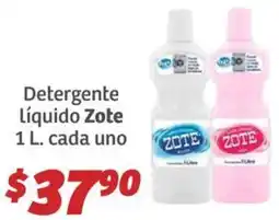 Soriana Híper Zote detergente líquido oferta