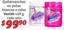 Soriana Híper Vanish quitamanchas en polvo blancos o color oferta