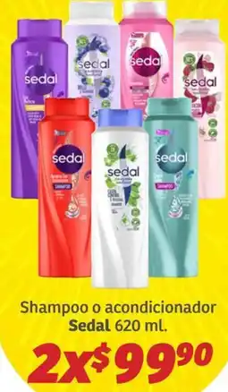 Soriana Híper Sedal shampoo o acondicionador oferta