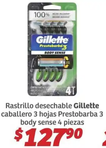 Soriana Híper Gillette rastrillo desechable oferta