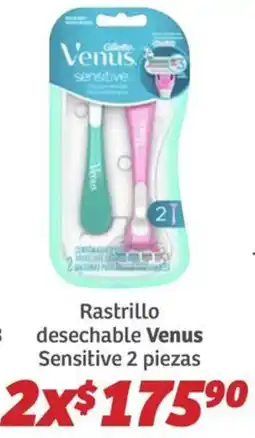 Soriana Híper Venus rastrillo desechable sensitive oferta