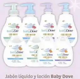 Soriana Híper Baby dove jabón líquido y loción oferta