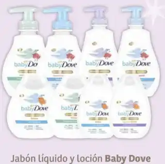 Soriana Híper Baby dove jabón líquido y loción oferta