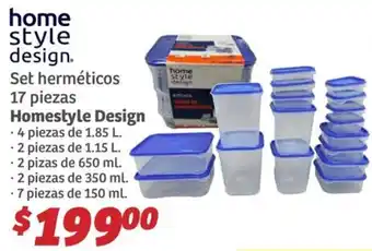 Soriana Híper Home style design set herméticos oferta