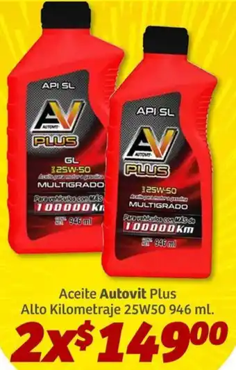 Soriana Híper Autovit aceite plus oferta